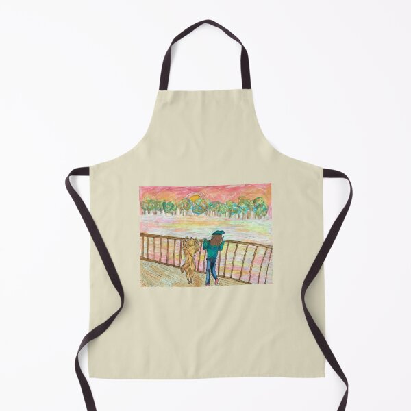 Item preview, Girl and her Dog Sunset designed and sold by Harold-Inks.