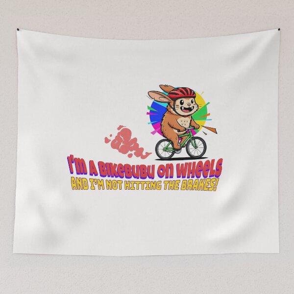Item preview, I'm a Bikebubu on Wheels! Fun Cartoon Cyclist designed and sold by All-Shopping.