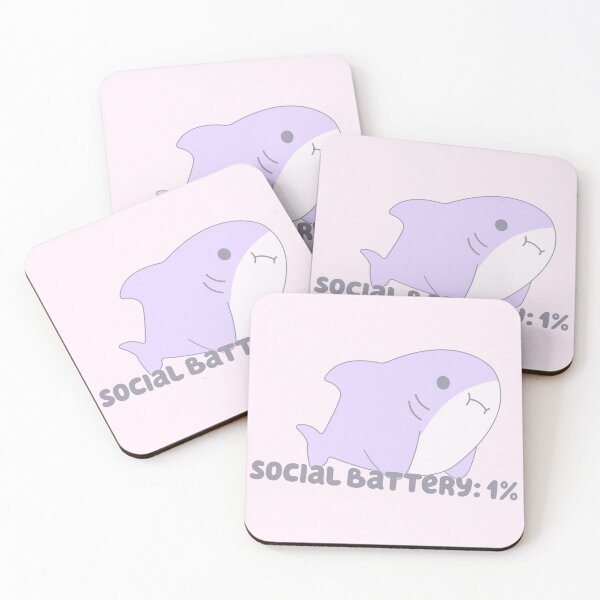 Item preview, Cute Tired Shark– Social Battery: 1% – Pastel Dream Shark designed and sold by Kimagure13.