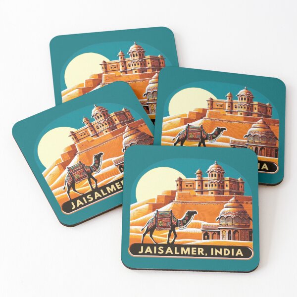 Item preview, Jaisalmer, India – Camel & Desert Fort Scene designed and sold by Myra365Art.