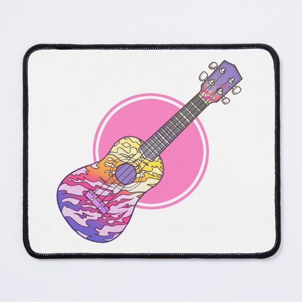 Item preview, Pink & Purple Ukulele Colourful Flame Design designed and sold by Drawn by Ellie.