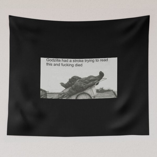 Item preview, Godzilla trying to read designed and sold by Porkroll Egg & Cheese.