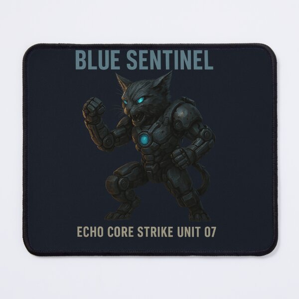 Item preview, Blue Sentinel | MechaMews Strike Unit 07 – Collapse Codex Artifact designed and sold by Taintedstrokes.