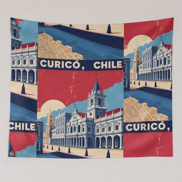 Item preview, Curico Chile Vintage Travel Tourism designed and sold by TravelersGems.