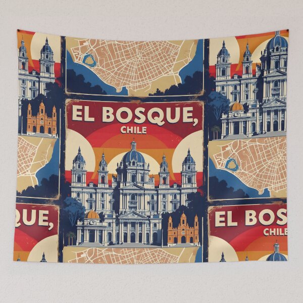 Item preview, El Bosque Chile Vintage Travel Tourism designed and sold by TravelersGems.