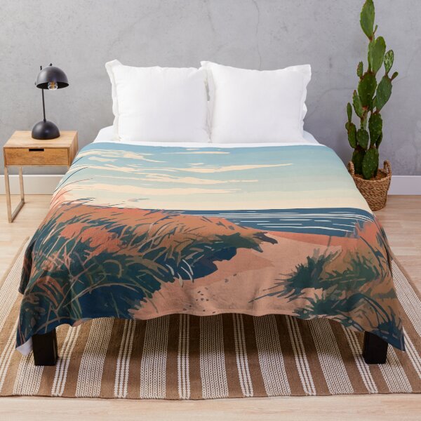 Item preview, Minimalist Tropical Beach Path Ocean Art Illustration designed and sold by LVTFCOarts.