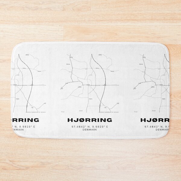 Item preview, Hjørring City Map – Minimalist Danish Travel Art designed and sold by RM-Journey.