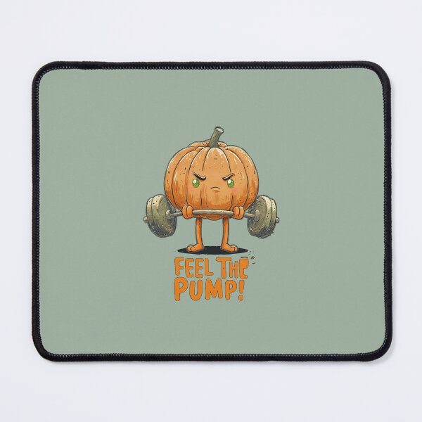 Item preview, Feel The Pump Pumpkin Gym Shirt – Funny Halloween Weightlifting Pumpkin designed and sold by girlstrend.