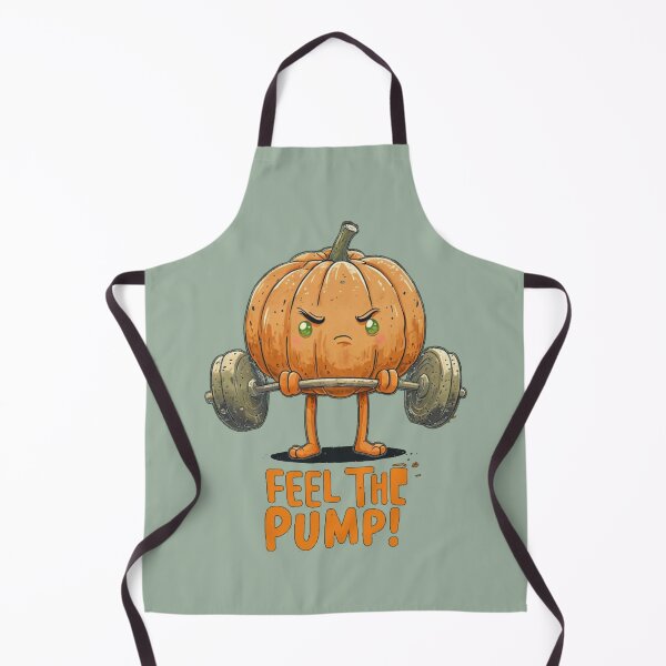 Item preview, Feel The Pump Pumpkin Gym Shirt – Funny Halloween Weightlifting Pumpkin designed and sold by girlstrend.