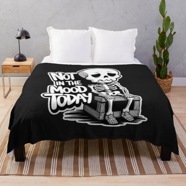 Item preview, Sad Skeleton Cartoon – Sarcastic Mood Humor Art designed and sold by dortmond.