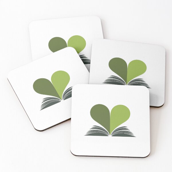 Item preview, Green Heart Reading Escape With Whimsical Bookish Vibes designed and sold by FWLKIT.