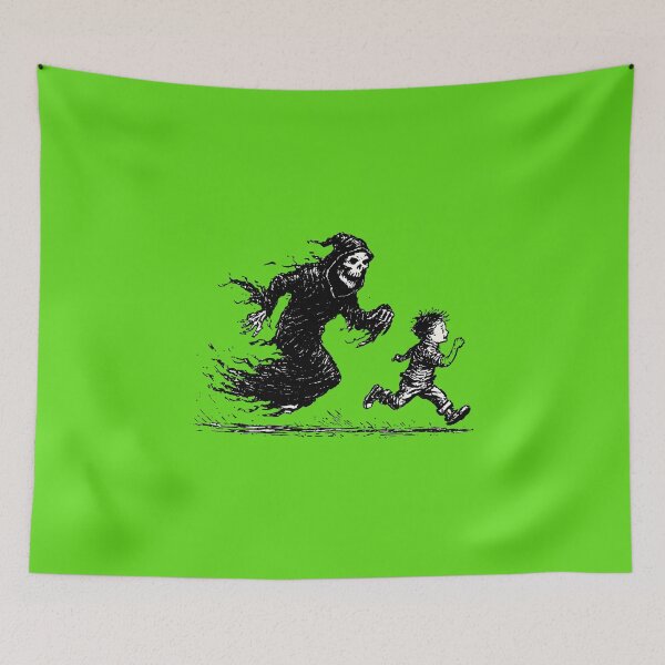 Item preview, Terrifying Dreadful Creepy Monster Chasing Little Boy designed and sold by scooterbaby.