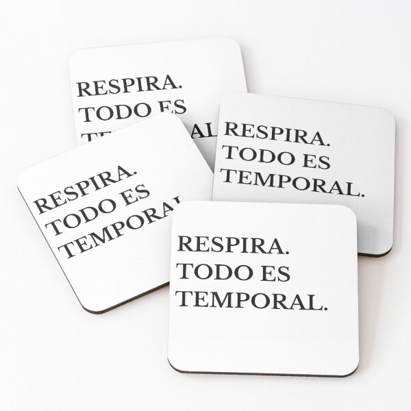Item preview, "Breathe. Everything is temporary – Minimalist motivational quote in Spanish" designed and sold by DavidChaura.