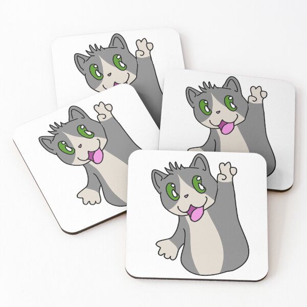 Item preview, Half Cat Gray Tuxedo Wishes You Peace designed and sold by Milk on Cake.
