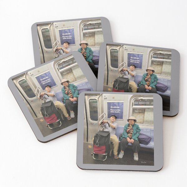 Item preview, Man and woman with luggage: It is official: there's life after death. designed and sold by Nadia Russ Design.