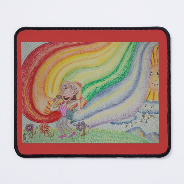 Item preview, "I Let Rainbows Chase Me Now" Way-Whimsical Art from "Playful Poetics" by SaVannaH "Beamz" D'Light designed and sold by SaVannaHBeamz4U.