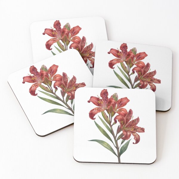 Item preview, Red Peruvian Lily (Alstroemeria) designed and sold by HOMETOWN86.