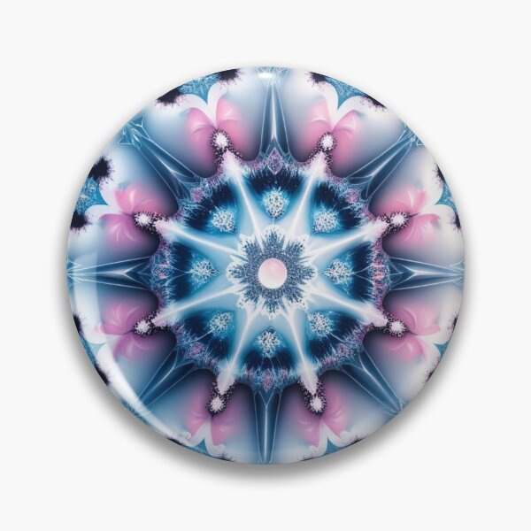 Item preview, Crystalline Star – Icy Fractal Mandala of Winter Light designed and sold by Harmonic_Layers.