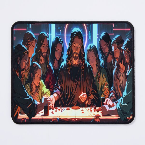 Item preview, Glitch Art Last Supper Digital Renaissance Remix designed and sold by Aicrag-Shop.