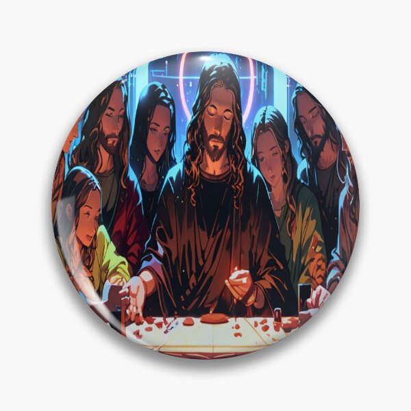 Item preview, Glitch Art Last Supper Digital Renaissance Remix designed and sold by Aicrag-Shop.