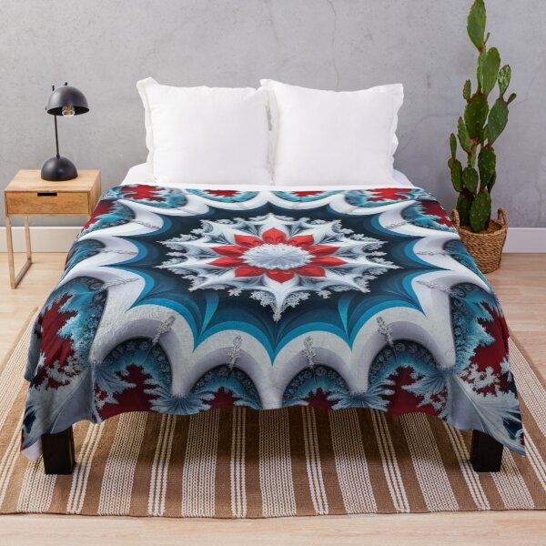 Item preview, Frosted Radiance – Fractal Mandala with Christmas Elegance designed and sold by Harmonic_Layers.