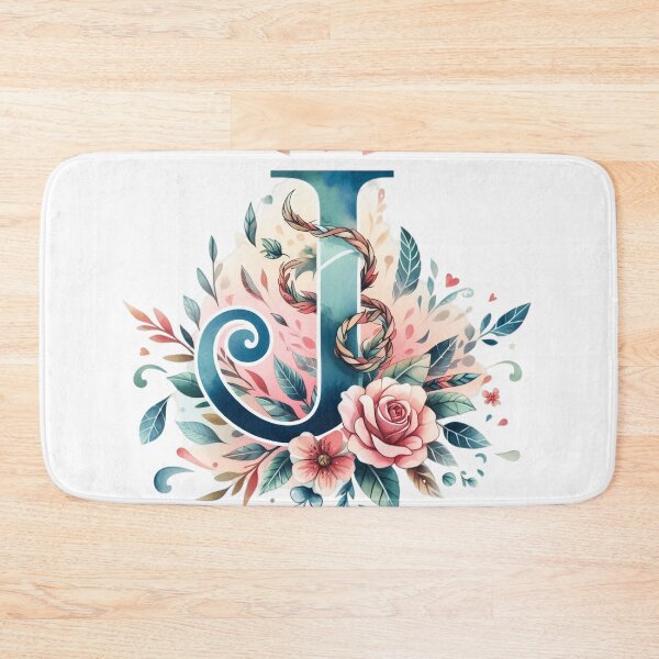 Item preview, Letter J Watercolor Alphabet Tattoo Initial monogram decorative painting roses art designed and sold by SomniferumWars.