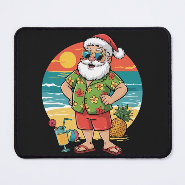 Item preview, Santa Christmas in July on Beach Hawaiian Summer Vacation designed and sold by ConceptualVibes.