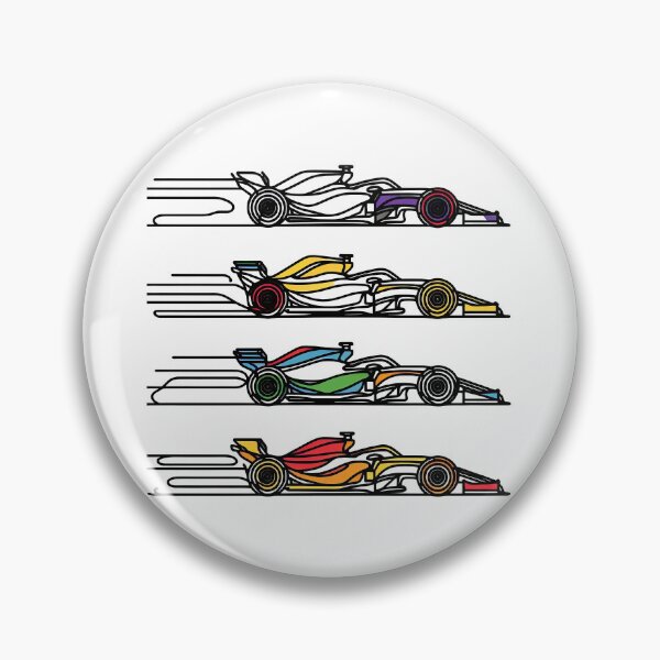 Item preview, Minimalist Formula 1 Team – Colorful Line Art Racing Design designed and sold by Color-Made.