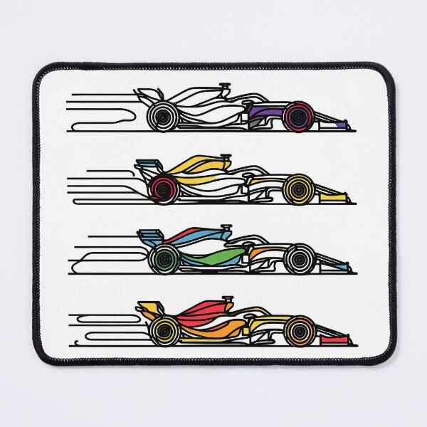 Item preview, Minimalist Formula 1 Team – Colorful Line Art Racing Design designed and sold by Color-Made.