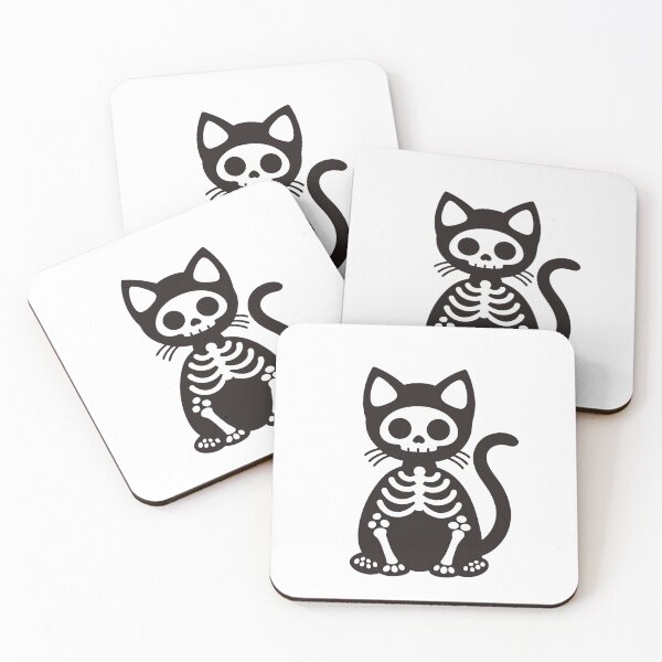 Item preview, Meow to the Bone – Skeleton Cat designed and sold by EastEndTownie.