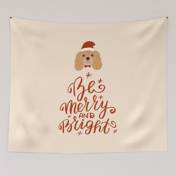 Item preview, Be Merry and Bright Christmas Dog designed and sold by ChaosDesigns876.
