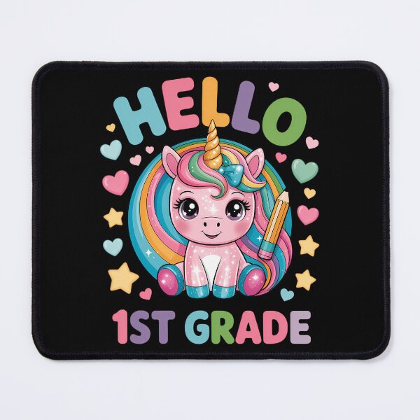 Item preview, Hello 1st Grade Back to School Unicorn designed and sold by Sunset4Bones.