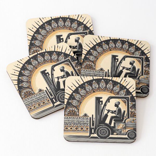 Item preview, Spirit of the Warehouse Tribe – Retro Ethnic Forklift Vibes designed and sold by RetroNibylander.