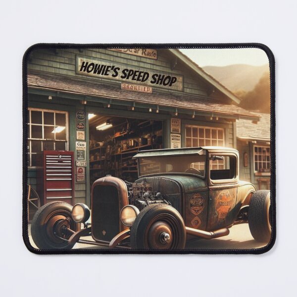 Item preview, Howie’s Speed Shop Rat Rod Garage Art  designed and sold by Friends Custom Creations.