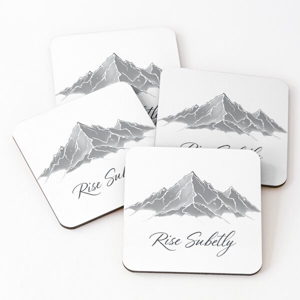 Item preview, A close up of a mountain with a sky background and the words rise safely designed and sold by cafegrafis.