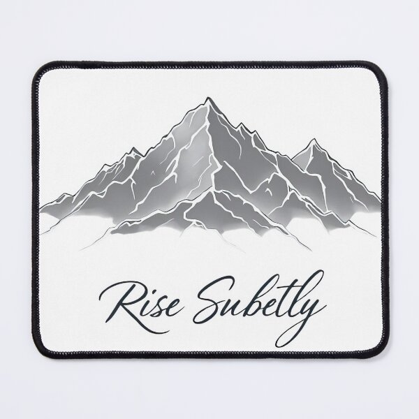 Item preview, A close up of a mountain with a sky background and the words rise safely designed and sold by cafegrafis.
