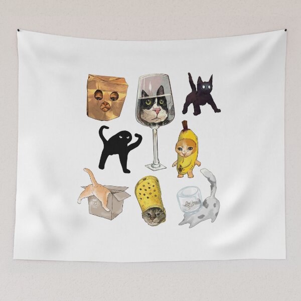 Item preview, Funny Meme Doodle Silly Cat designed and sold by AShanDome.