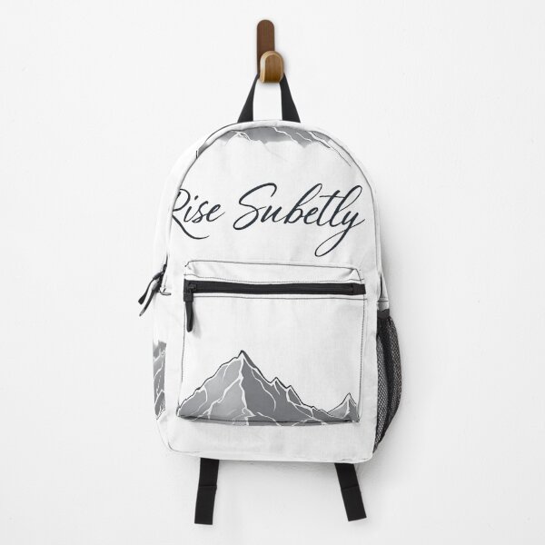 Item preview, A close up of a mountain with a sky background and the words rise safely designed and sold by cafegrafis.