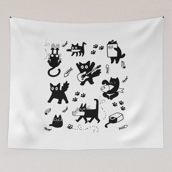 Item preview, Funny Meme Doodle Tattoo Vintage Cat designed and sold by AShanDome.