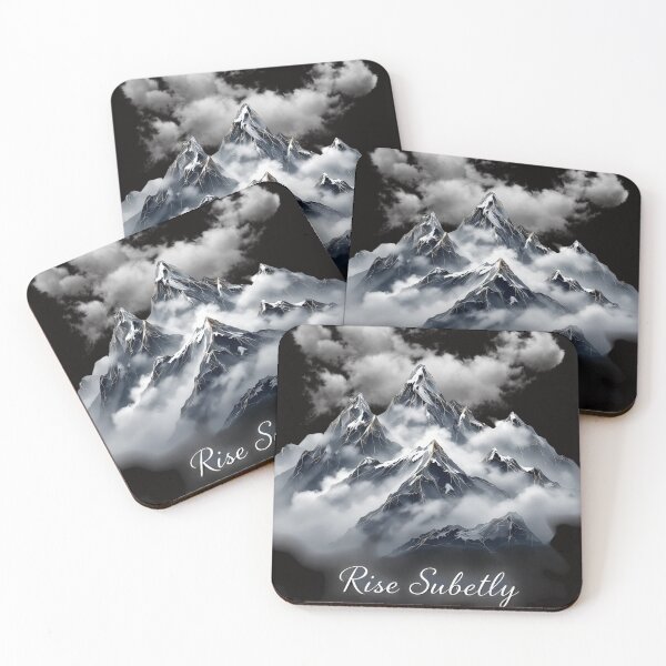 Item preview, Mountains with a cloud and a neon sign that says rise safely designed and sold by cafegrafis.