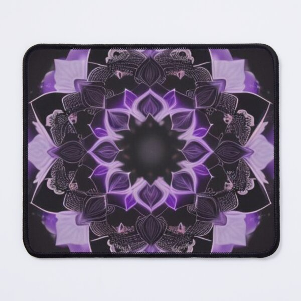 Item preview, Mystical Purple Floral Mandala On Dark Background designed and sold by Harmonic_Layers.