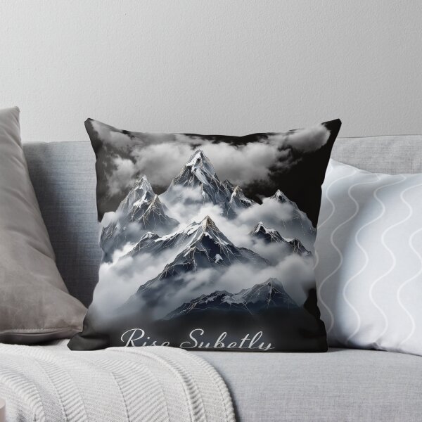 Item preview, Mountains with a cloud and a neon sign that says rise safely designed and sold by cafegrafis.