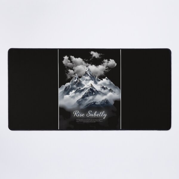 Item preview, Mountains with a cloud and a neon sign that says rise safely designed and sold by cafegrafis.