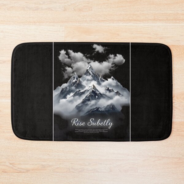 Item preview, Mountains with a cloud and a neon sign that says rise safely designed and sold by cafegrafis.