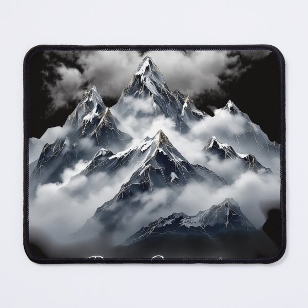 Item preview, Mountains with a cloud and a neon sign that says rise safely designed and sold by cafegrafis.