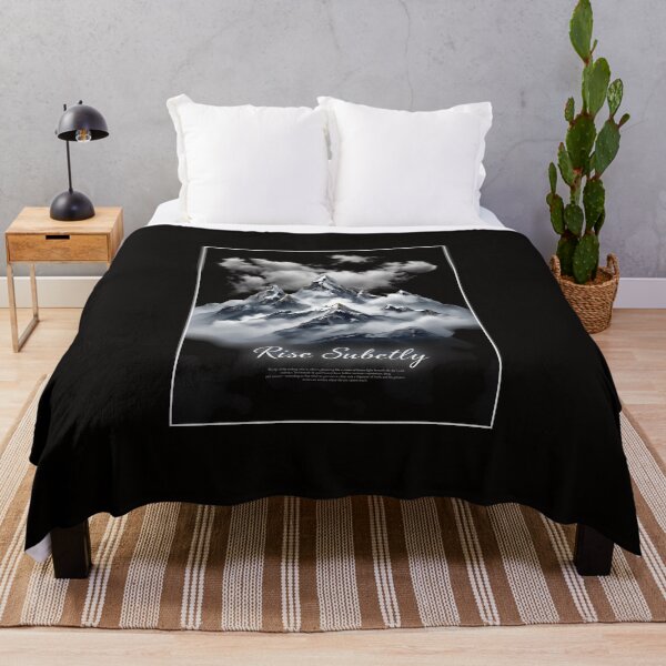 Item preview, Mountains with a cloud and a neon sign that says rise safely designed and sold by cafegrafis.