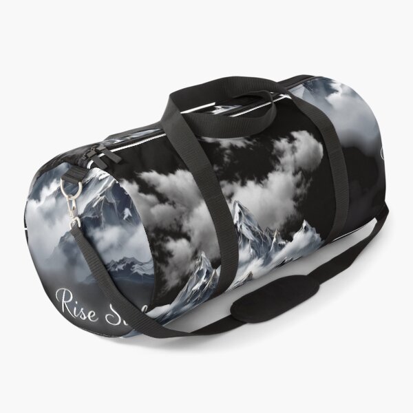 Item preview, Mountains with a cloud and a neon sign that says rise safely designed and sold by cafegrafis.