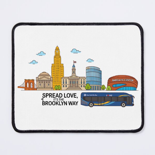 Item preview, Brooklyn Landmarks – Vibrant Illustration designed and sold by Designfordream.