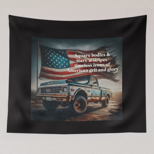 Item preview, Square Body & Stars Patriotic Truck Flag Art  designed and sold by Friends Custom Creations.