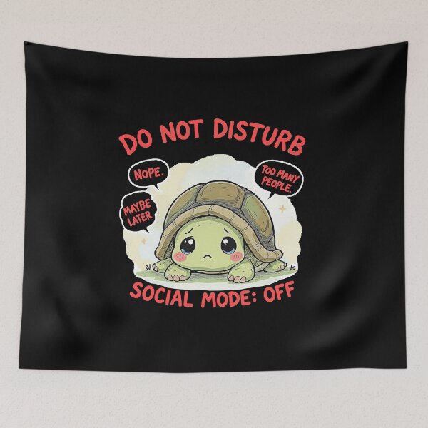 Item preview, Do Not Disturb – Socially Anxious Turtle Funny Introvert T-Shirt_orange designed and sold by adolfobusmente.